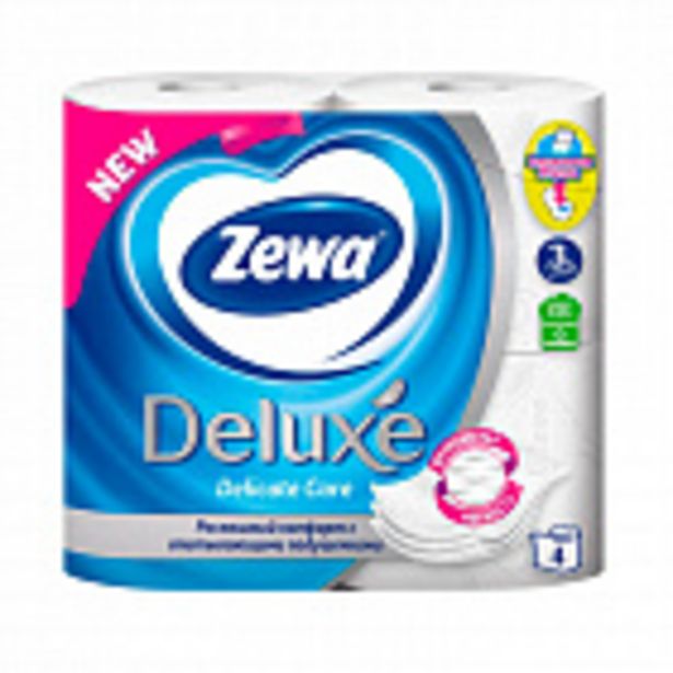 Товар: Туалетная бумага ZEWA Deluxe, 3 слоя, 4 рулона, 99,99₽