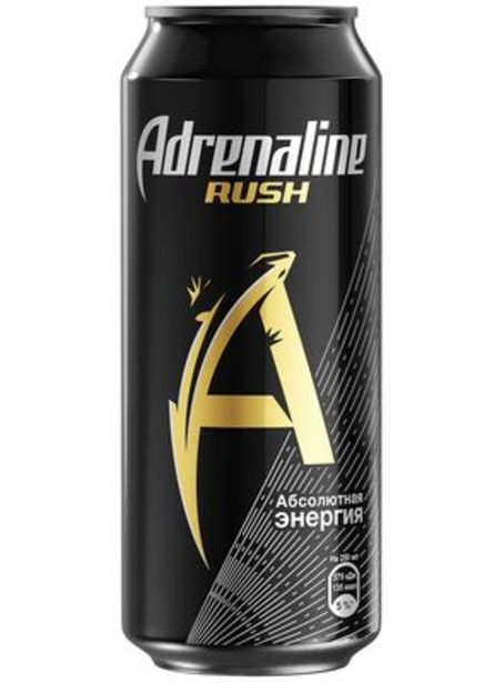 Товар: Энергетический напиток Adrenaline Rush 0,449л, 84,9₽